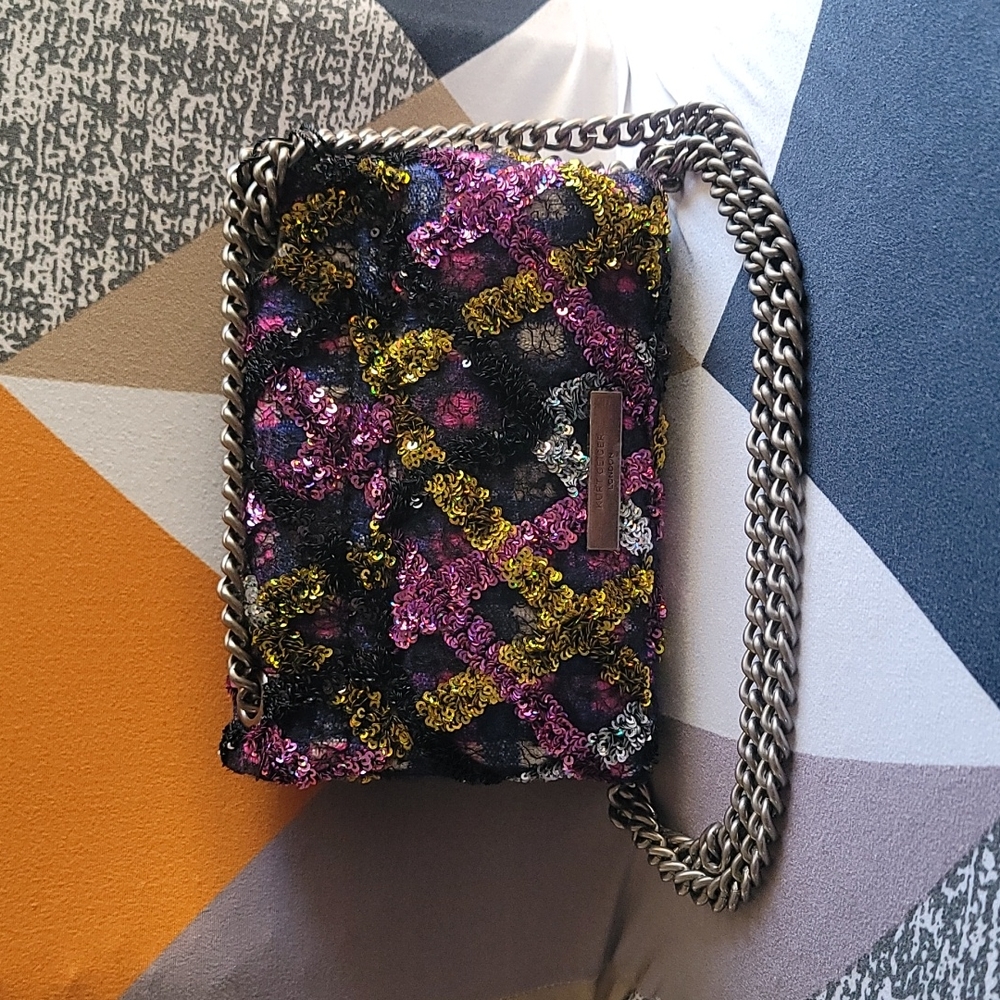 Sequined Mini Kensington Crossbody Bag  KURT GEIGER LONDON - Picture 4 of 14